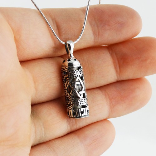 Collana mezuzah con - mezuzah, di