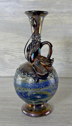 Vaso bottiglia vetro artistico